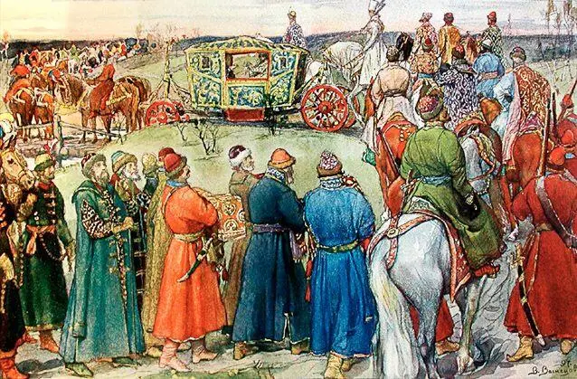 Виктор Васнецов Выезд царя Алексея Михайловича на охоту 1897 год Значит - фото 31