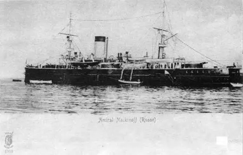 Адмирал Нахимов после модернизации 1900 г Хорошо видны затянутые брезентом - фото 33