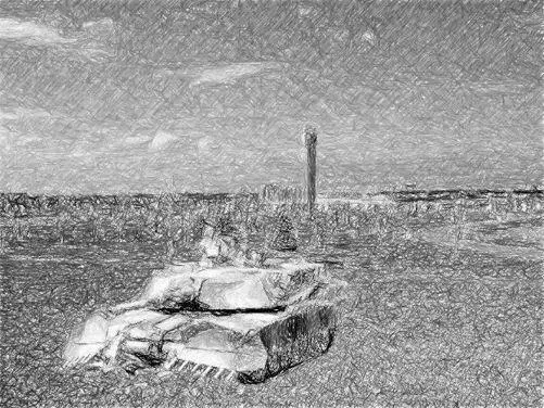 We had been watching the fight and cheering the tanks on but we all ducked - фото 10