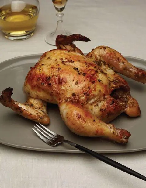 roasted chicken with mustard fresh basil and garlic MustardSpanked Chicken - фото 13