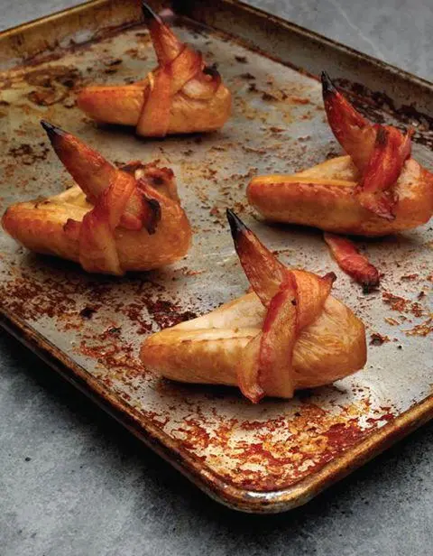 mapleglazed wings with bacon BaconBound Wings Its high time I trussed - фото 20