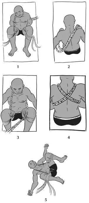 OpenLeg Crab Variation Detail Rope Sex Sling Equipment 3 pieces of rope - фото 8