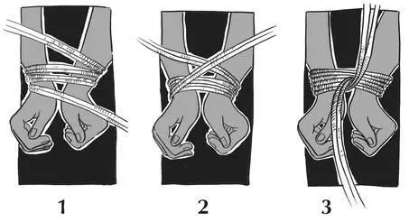 4 Now drop both the bight and the ends between the wrists on either side of - фото 10