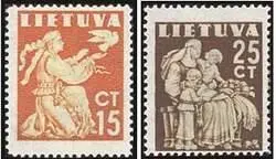 Почтовые марки Литовской ССР ЛИТОГРАФИЯ один из способов плоской печати - фото 13