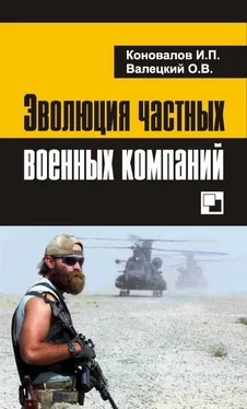 Олег Валецкий Эволюция частных военных компаний обложка книги