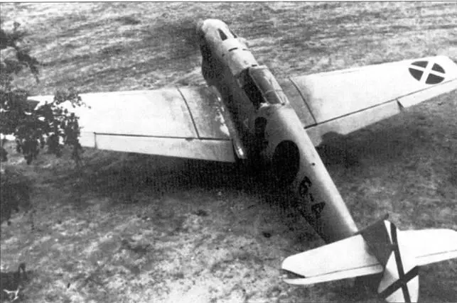 Bf109В1 из второй эскадрильи легиона Кондор Bf109B1 с поломанным - фото 40