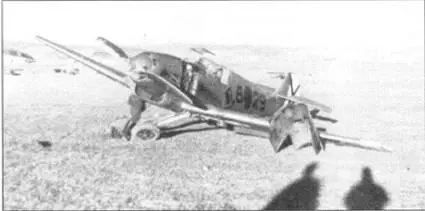 Bf109B1 с поломанным шасси после грубой посадки Акция Adler Tag День - фото 41