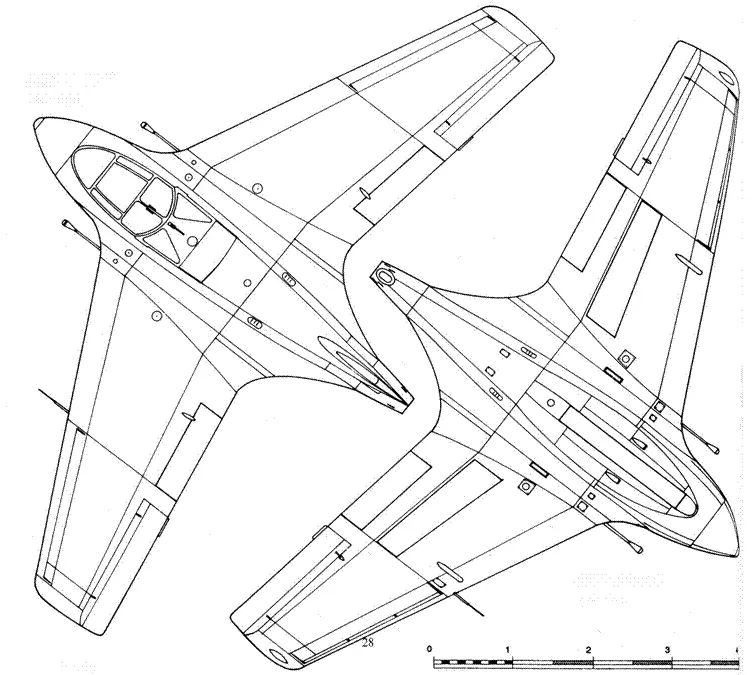 J8M1 Shusui вид сверху J8M1 Shusui вид снизу Конструкция крыла 1 - фото 73
