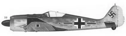 10 Fw190A4 черные прямоугольник и стрела командира JG2 Рихтгофен - фото 46