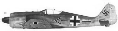18 Fw190A4 черные шеврон и стрела командира JG4 майора Герхарда Шёпфеля - фото 64