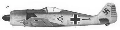 29 Fw190A2 двойной черный шеврон WkNr 20209 командира IIJG26 - фото 103