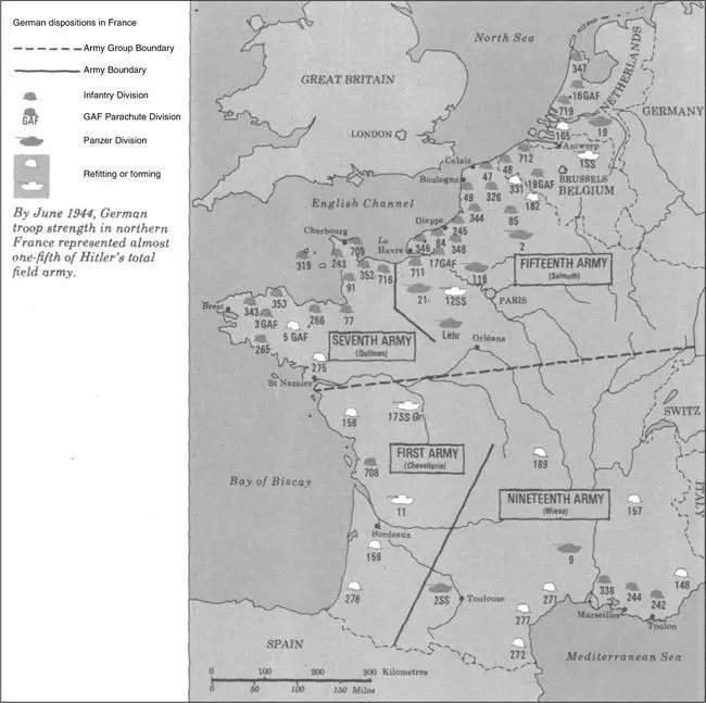 German Panzer Infantry and Airborne Divisional dispositions as of 6 June 1944 - фото 2