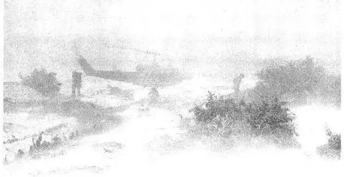 From inside the cockpit at a sandy LZ in Happy Valley Dropping troops off on - фото 30