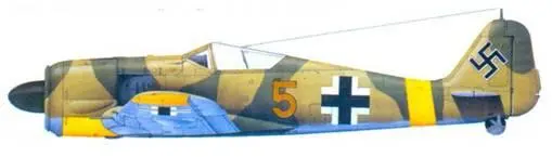 13 Fw 190A4 лейтенант Йозеф Йейневайн июнь 1943 года 14 Fw 190A5 - фото 125