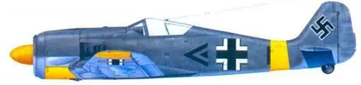 14 Fw 190A5 капитан Фриц Лозигкайт июль 1943 года 15 Fw 190А3 капитан - фото 126