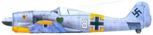 28 Fw 190А4 лейтенант Вальтер Новотны ноябрь 1942 года 29 Fw 190A4 - фото 140