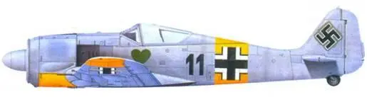 38 Fw 190А4 фельдфебель ГансЙоахим Крошински февраль 1943 года 39 Fw - фото 150