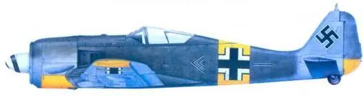 41 Fw 190A6 майор Эрих Рудорффер июнь 1944 года 42 Fw 190А6 - фото 153