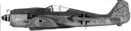 27 Fw 190A8 черный двойной шеврон капитан Франца Айзенаха Eisenach - фото 50