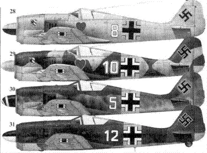 28 Fw 190А4 белая восьмерка лейтенант Вальтер Новотны Nowotny командир - фото 51