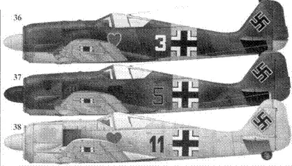 36 Fw 190A4 белая тройка фельдфебель Петер Бремер Bremer 1JG 54 - фото 64