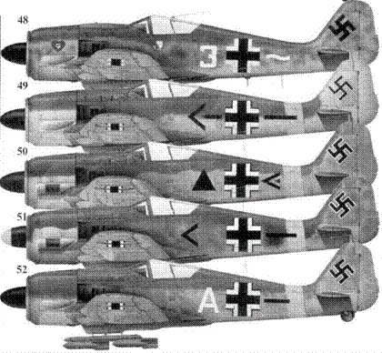 48 Fw 190A4 желтая двойка оберфельдфебель Генрих Штерр Sterr 6JG - фото 94