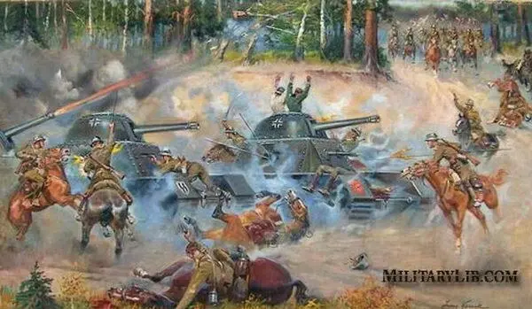Рис17 Польские уланы в лихой атаке 19 сентября при Вульке Венгловой - фото 18