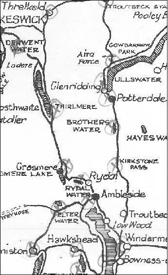 Map of English lakes tour The mountains and lakes were lovelier than anything I - фото 11