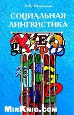 Нина Мечковская Социальная лингвистика [таблицы в рисунках] обложка книги