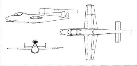 Схема легкого штурмовика EF126 разрабатывавшегося в 1946 году ОКБ1 в Дессау - фото 15