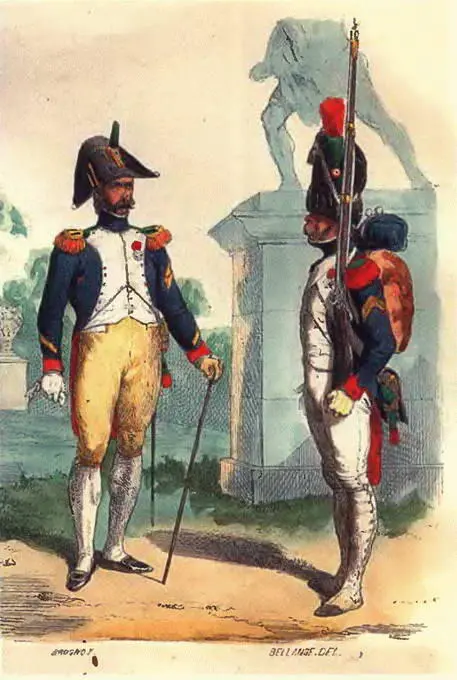 Стрелки наполеоновской армии Литография 1843 г Офицер конный стрелок - фото 75