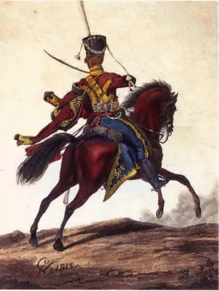 Гусарский офицер эпохи Наполеоновских войн Художник Л Киль 1815 г - фото 99