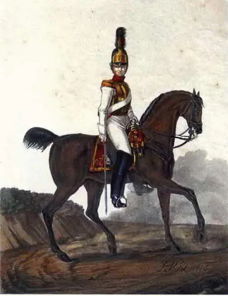 Штабофицер Псковского кирасирского полка Художник Л Киль 1815 г - фото 100