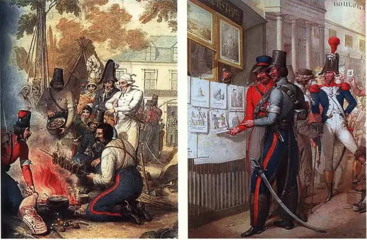 Казаки в Париже Акварели ГЭ Опица 1814 г Сражение под Лейпцигом 6 - фото 119