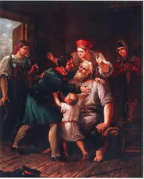 Возвращение ратника в свое семейство Художник ИВ Лучанинов 1815 г - фото 130