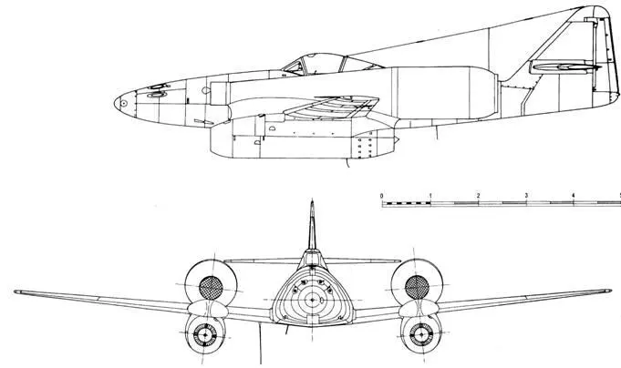 Me 262 AI с прямоточными двигателями Lorin Один из проектов Aufklarer 1а и - фото 54