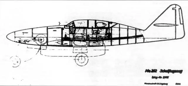 Схема учебного Ме262 датированная 1943 годом Jagdverband 44 Истребительную - фото 29