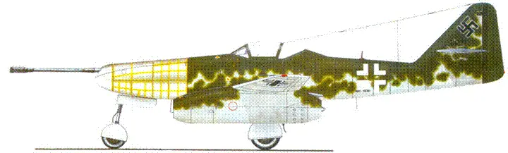 Ме262 А1аU4 V 889 из JV 44 Пилот Вилли Гергат 27 апреля 1945 года на этом - фото 74