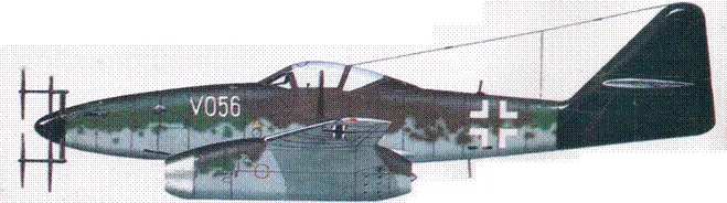 Me 262A1a экспериментальная машина для радарных антенн FuG 218 Рехлин зима - фото 109