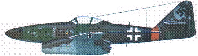 Me 262А1а майора Тео Вессенберга из StabJG 7 1945 г Me 262А1а майора - фото 113