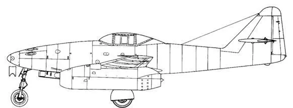 Me 262V6 первый экземпляр с убираемым трехстоечным шасси Me 262V7 Me - фото 43
