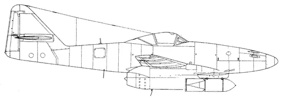 Me 262A1aJabo с 500кг бомбой Me 262A1a во время испытаний радарных - фото 58