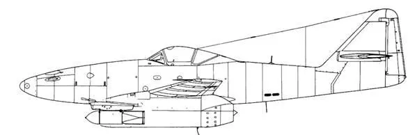 Me 262A2a с 250кг бомбой на пилоне Wikingenschiff Me 262А2а с пилоном - фото 72