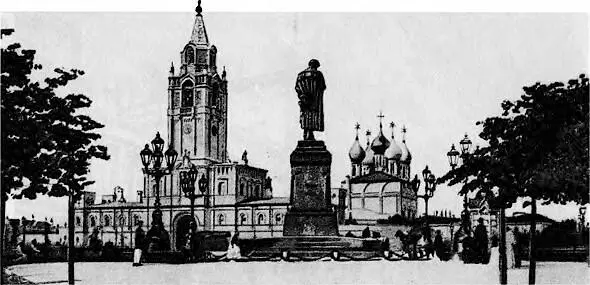 Страстной монастырь Справа в глубине собор Страстной Богоматери Эти - фото 32