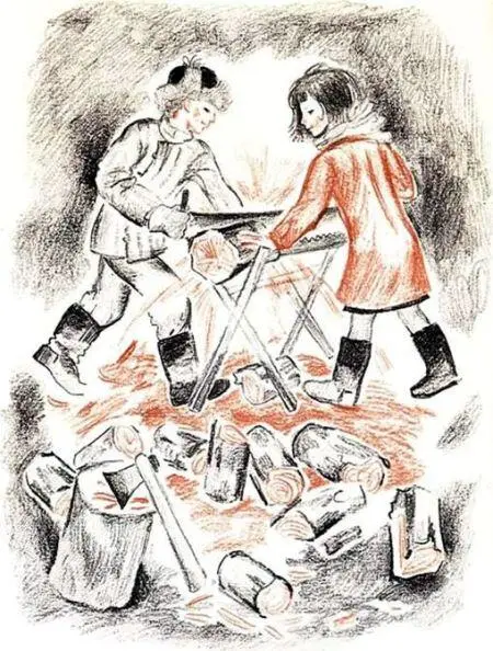 До войны Люба никогда не пилила дрова хотя у них дома голландская печка До - фото 7