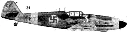 34 Bf109G6 WkNr 412122 МТ423 белая 3 стаффсержанта Хеммо Лейно - фото 105
