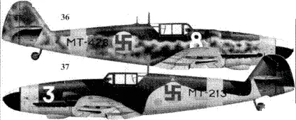 36 Bf109G6 WkNr 411901 МТ428белая 8 мастерсержанта Антти Тани - фото 107
