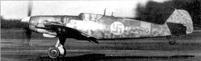 Истребитель Bf 109G бортовой код МТ416 тактический номер желтая 6 - фото 111
