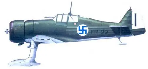 Фоккер DXXI майора Густава Магнуссона 1940 г Фиат G50 капитана Олли - фото 130