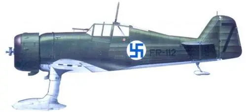 Фокке DXXI 1го лейтенанта Йорма Кархунена декабрь 1939 г MS406 капитана - фото 132